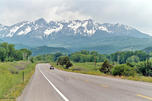 landscape scenery mountainrange mountains road ridgway colorado unitedstates