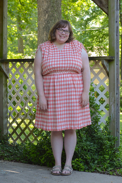 Coral gingham Kimmy