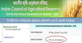 ICAR Admit Card will be available from today
