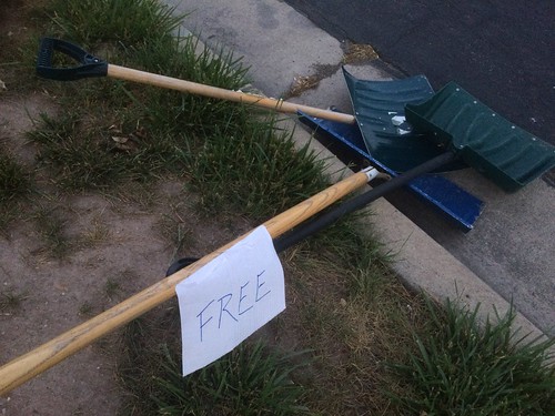 Free snow shovels