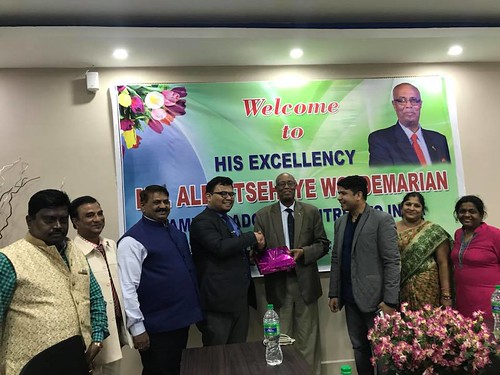 Dr. Tirupati Panigrahi with Ambasssador of Eritrea 🇪🇷 & Dean of African Missions in India Mr. Alem Tseheye. 