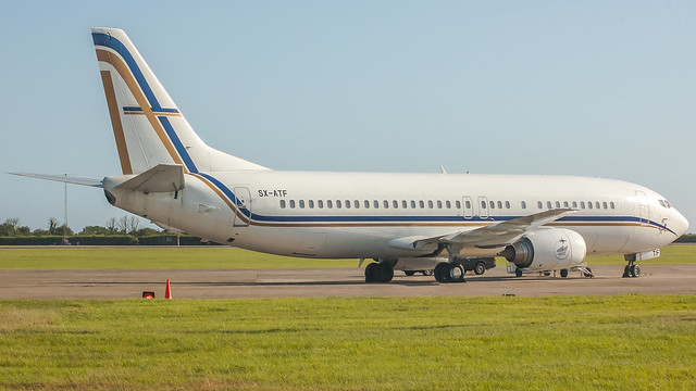 SX-ATF - GainJet 737-4 @ Cardiff Airport 140618