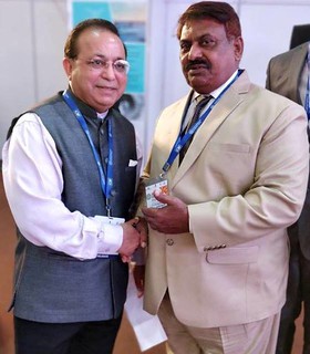 Dr. Tirupati Panigrahi with Mr. Abdul Matlub Ahmad , Chairman of Nitoy- Niloy Group, President of India-Bangladesh Chamber of Commerce & Industries (IBCCI).