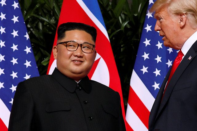 Donald Trump and Kim Jong Un meeting
