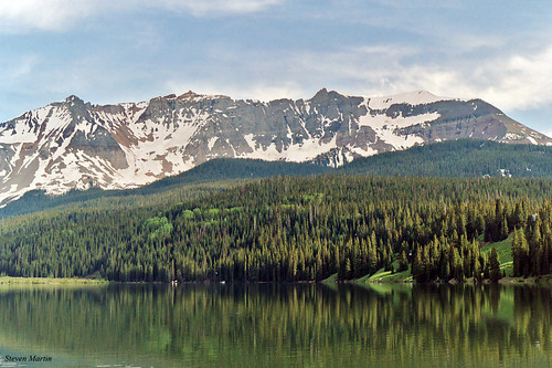 landscape scenery lake mountains snow water colorado unitedstates