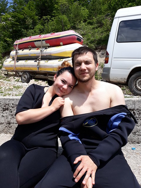 Raft down on the Neretva river