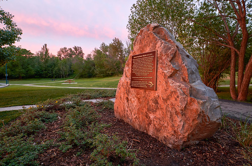alberta canada davidwynn lacombelake memorial rcmp stalbert sunset calm serene park civiltwilight d850