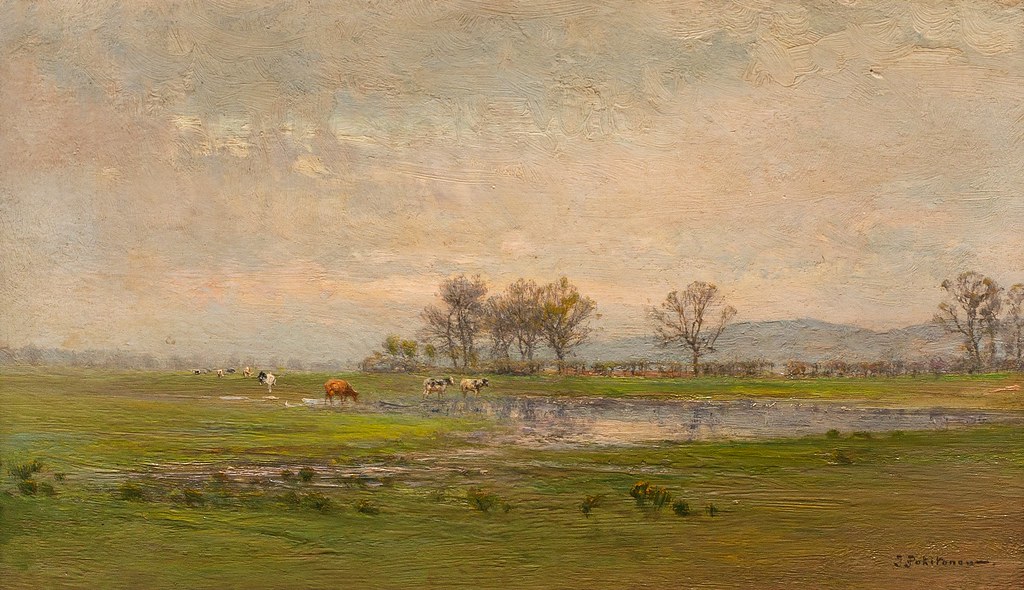 20_Spring on the Outskirts of Liуge_second half of 1900s–early 1910s_Oil on cardboard, 18 by 28.5 cm.