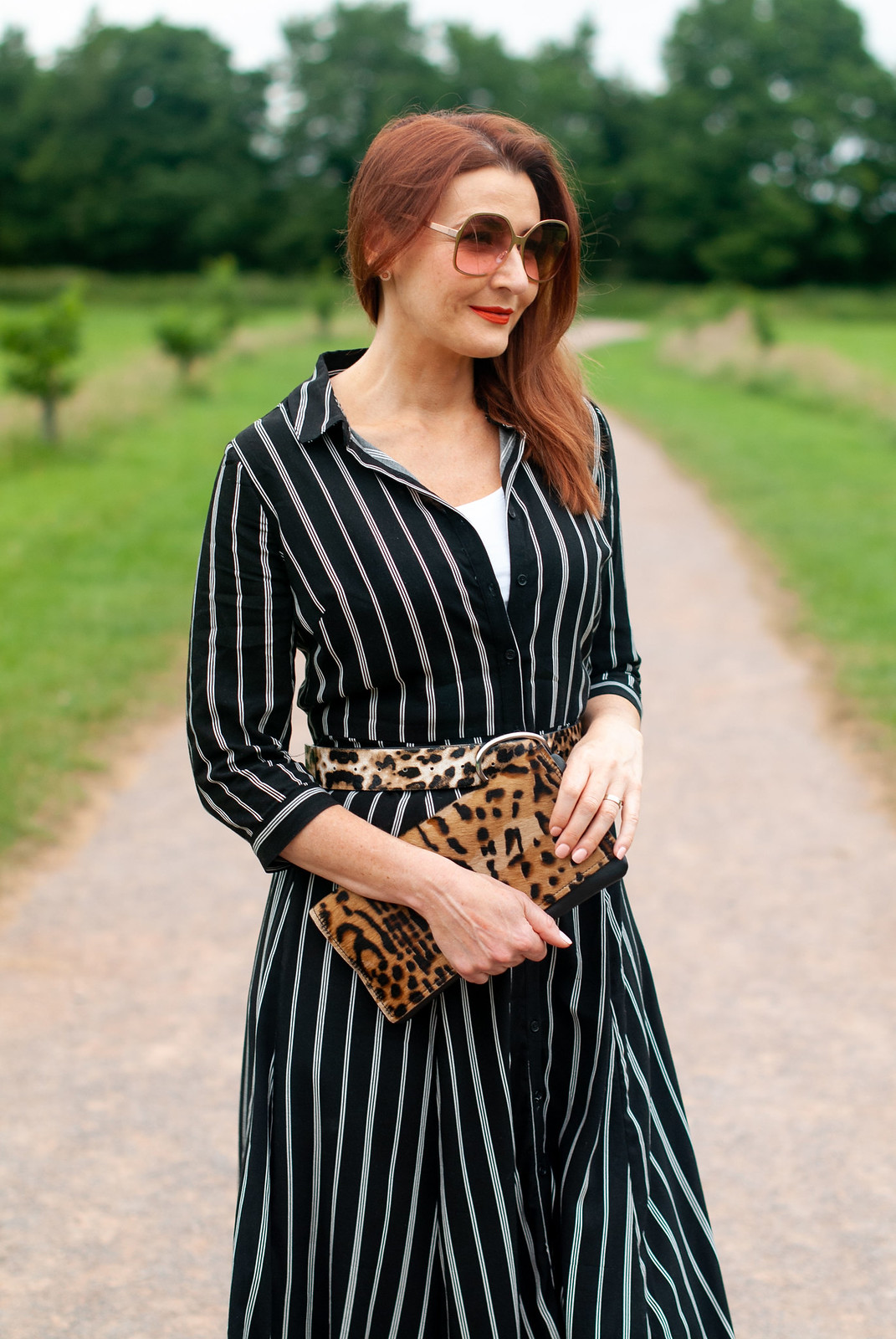 How to Style a Summer Shirt Dress (With Pattern Mixing)