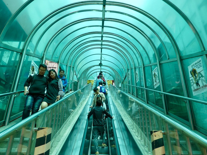 Escalators to Yongdusan Park, Busan