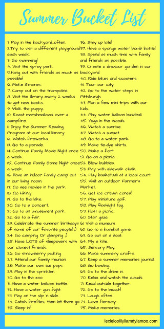 Summer Bucket List - 75 Fun Things To Do This Summer #summer #bucketlist #summerbucketlist