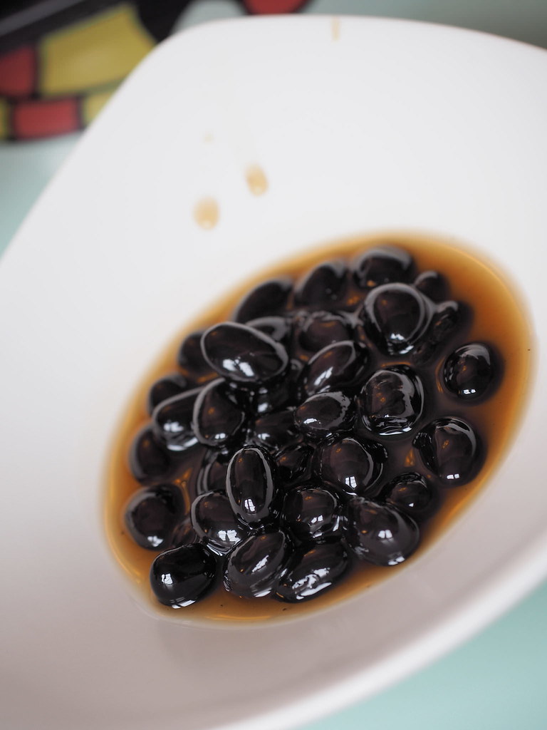 One of the side dishes, the black bean