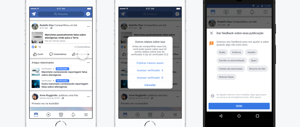 Facebook announced its partnership with Brazilian fact-checking agencies to combat false news on the social media platform