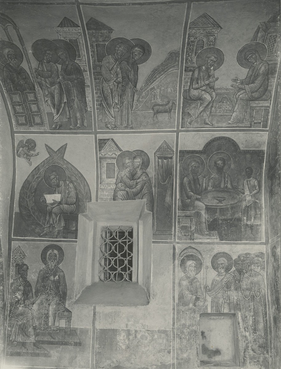 Фрески юго-западного компартимента над хорами Спасо-Преображенского собора Мирожского монастыря