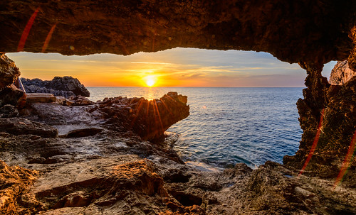 sunrise ayioianargyroi cave capegreco kavogreko sea golden