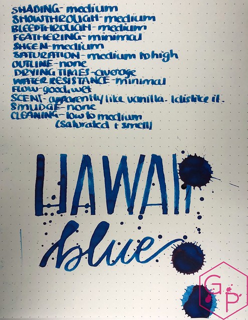 KWZ Ink Hawaii Blue Ink Review 12