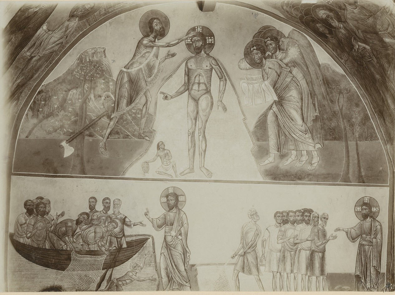 Фрески  центральной части   подкупольного креста  Спасо-Преображенского собора Мирожского монастыря