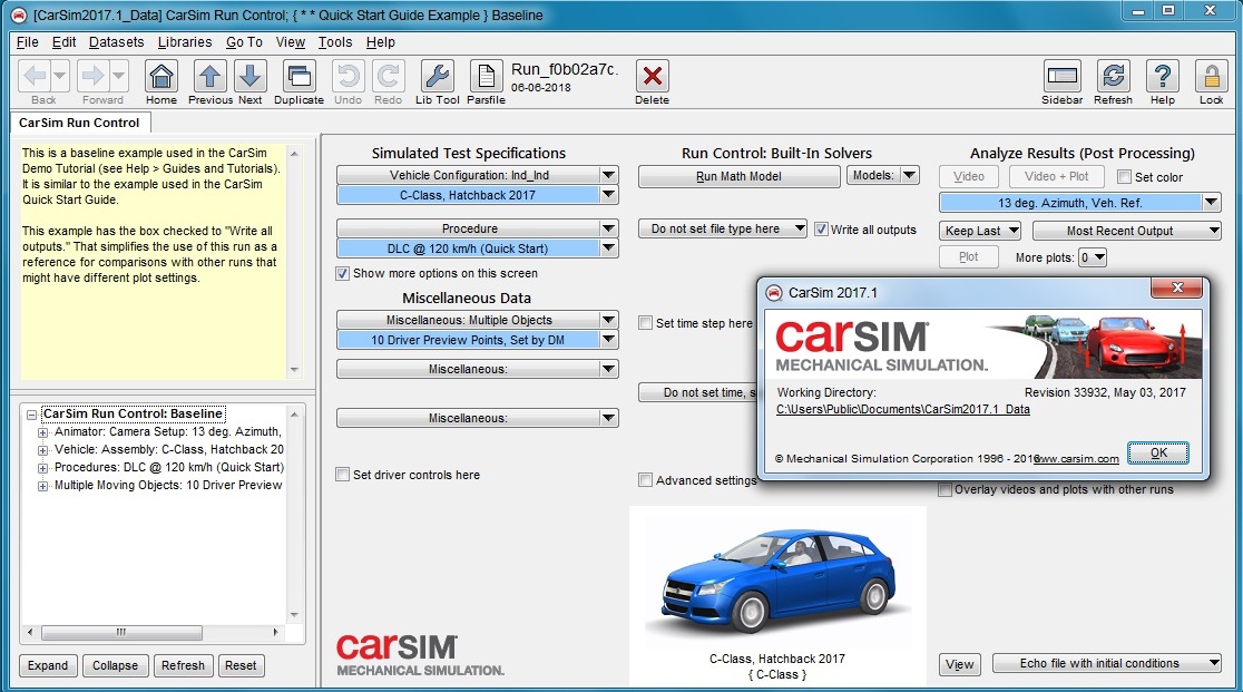 Working with Mechanical Simulation CarSim 2017.1 full