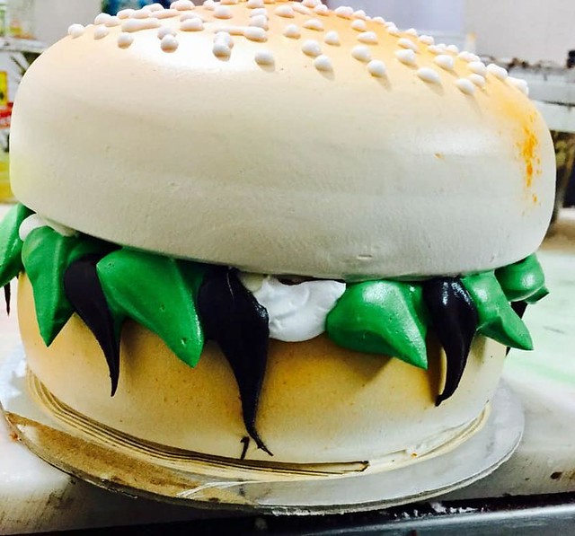 Burger Shaped Cake by KK Bakers