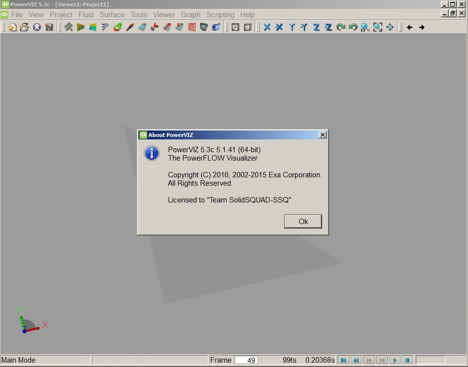 Working with Exa PowerFLOW 5.3c - PowerVIZ full license