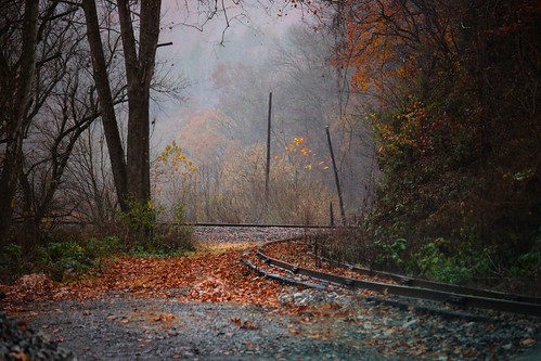 csx clinchfieldrailroad crr santatrain railroad fall november fog rain dark trees railfan railfanning virginia appalachianmountains appalachian