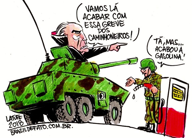 Greve dos caminhoneiros - CrÃ©ditos: Latuff