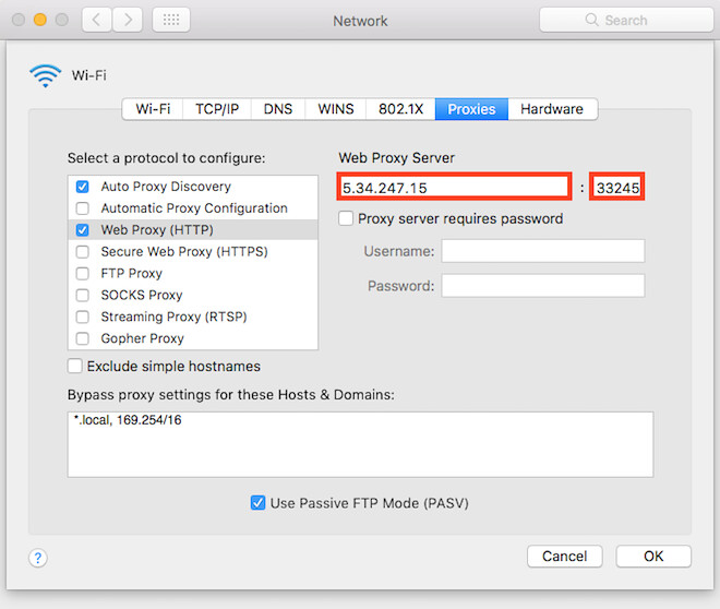 step5 how to configure safari browser for proxy servers