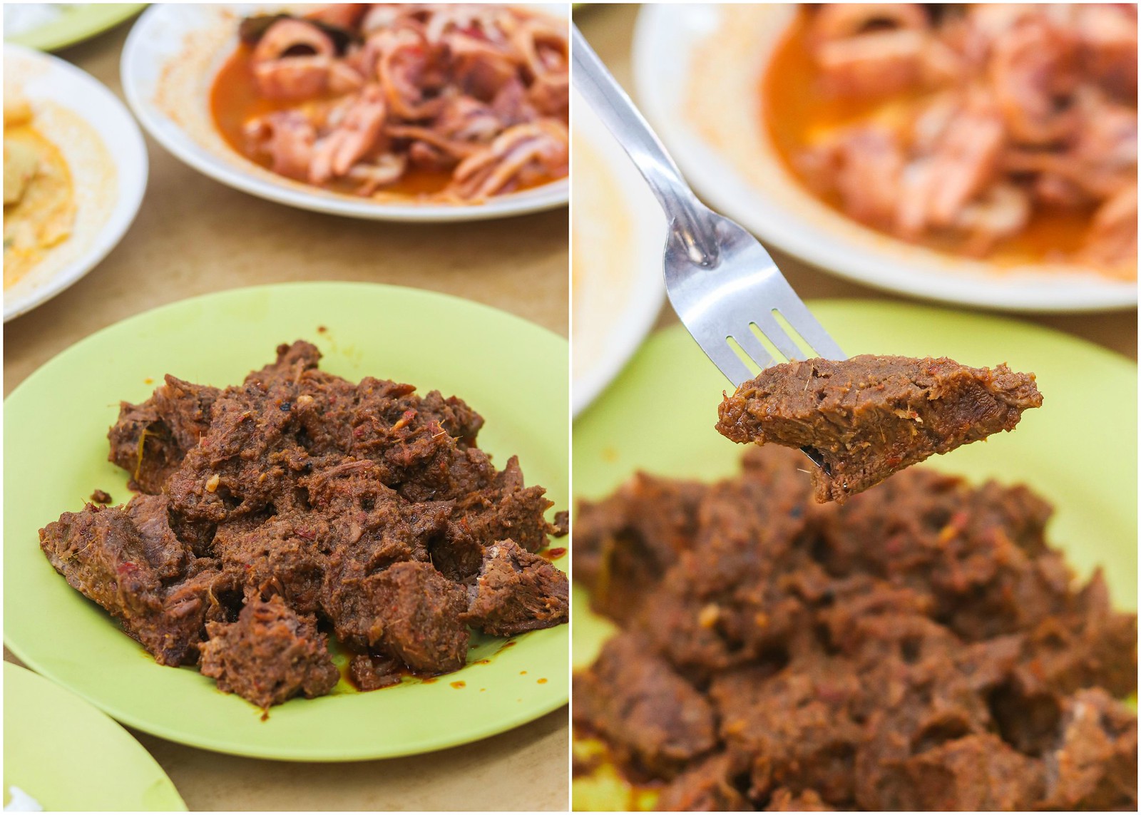 beef rendang collage