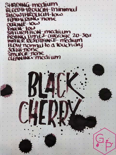 Franklin-Christoph Black Cherry Ink Review @1901FC 13