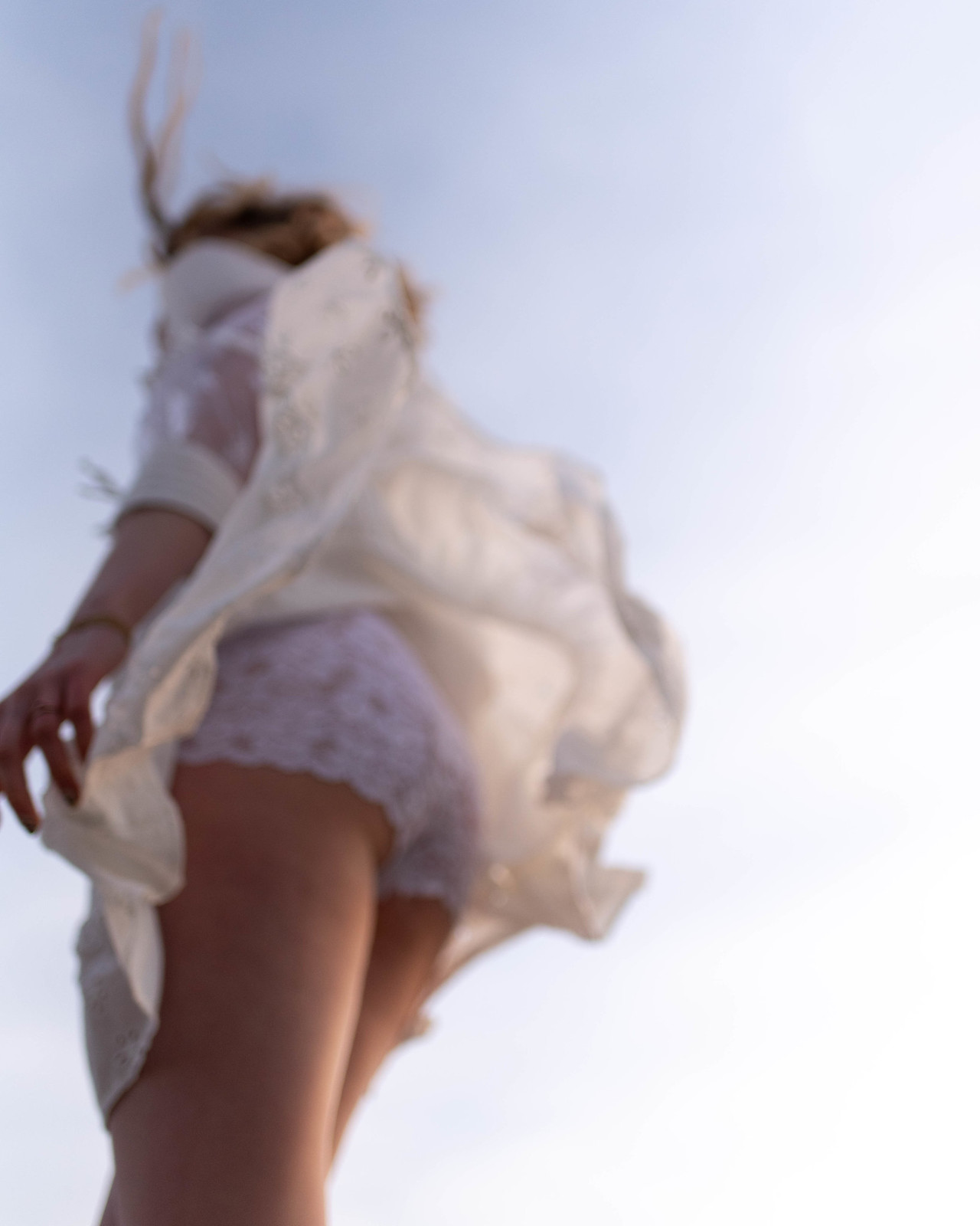 White Lace Underwear Up skirt boudoir shot  on juliettelaura.blogspot.com