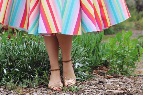 The Pretty Dress Company Priscilla Candy Stripe Midi Dress Southern California Belle
