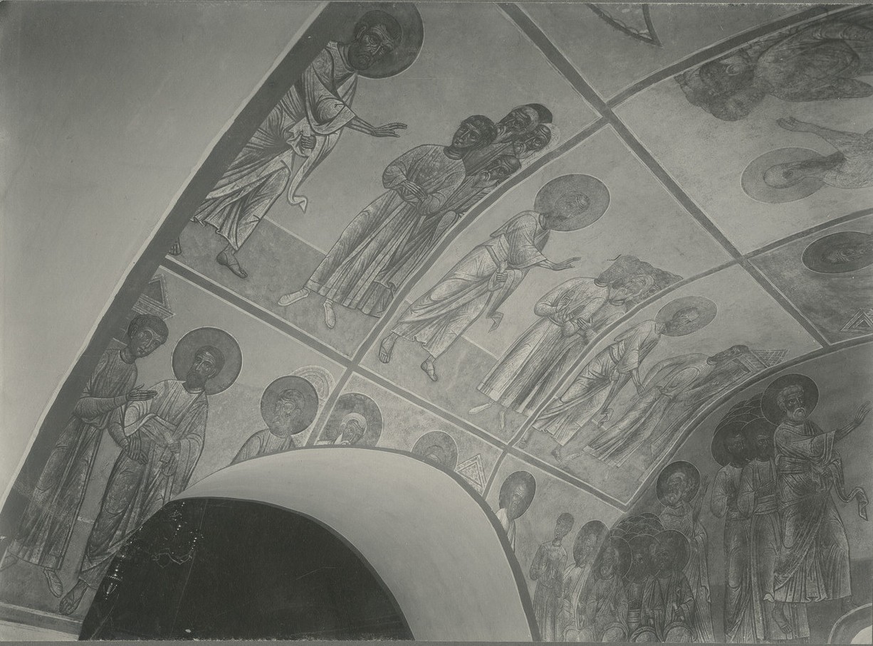 Фрески «Росписи, посвященные деяниям апостолов»  Спасо-Преображенского собора Мирожского монастыря