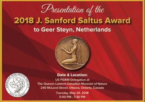 2018 J. Sanford Saltus Award presentation