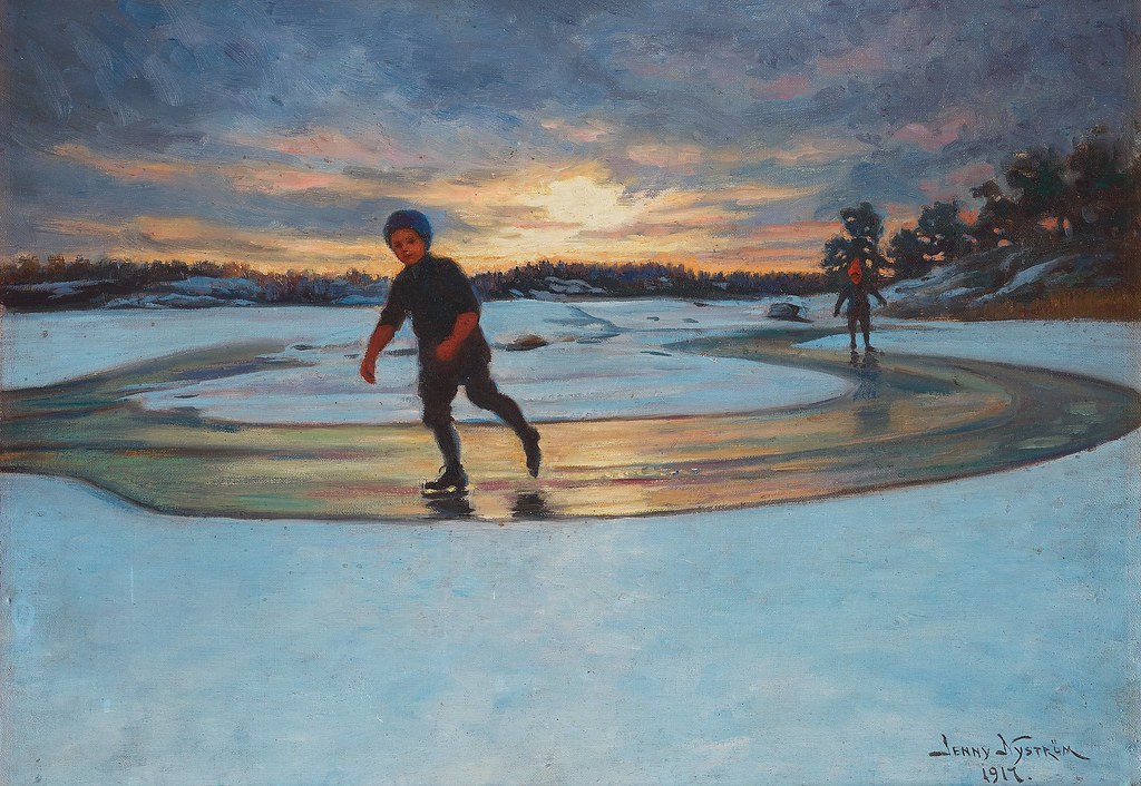Jenny Nyström «On the ice rink», 1917 г.