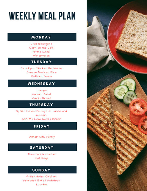 Weekly Meal Plan for Families