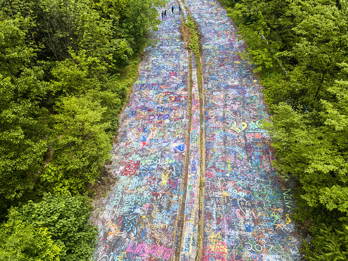 centralia aerial pennsylvanias graffiti highway woods colors landscapes dji mavic nature traveler solo pavlis abandoned doomed town road above views photographers ghost
