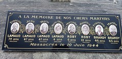 Oradour-Sur-Glane 74 years yesterday.