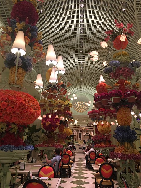 The Buffet, giant floral decors