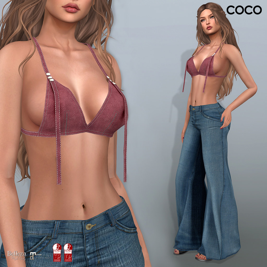 COCO Group Gift : Suede Bra Top (Wine)