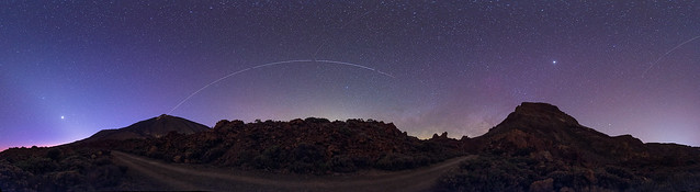 Luz Zodiacal Teide ISS Vía Láctea Guajara