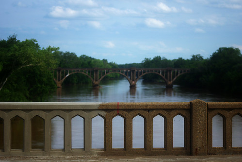 river bridge bridges railway highway centre middle rappahannockriver fredericksburg virginia colour water landscape arches kmount pentax quantarayf45670300mmlens k3