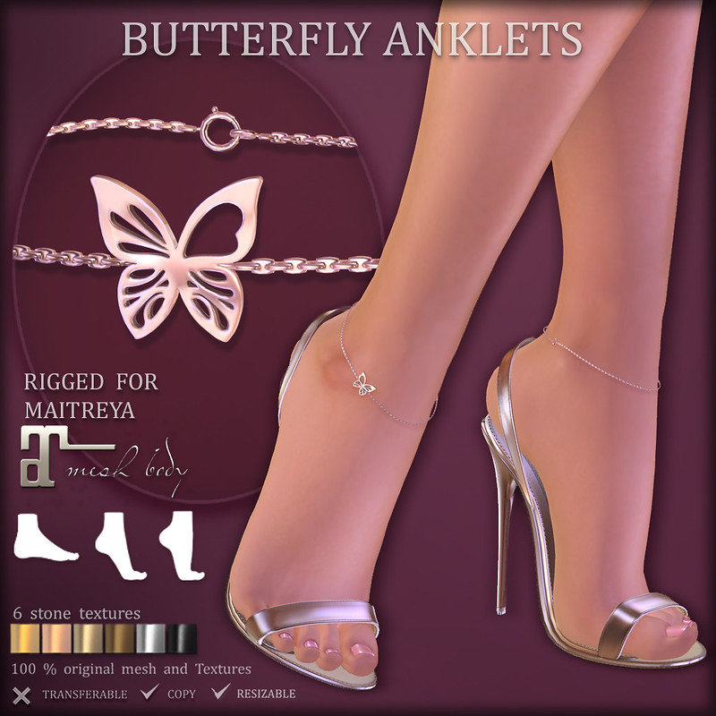 BUTTERFLY Anklets (at COSMOPOLITAN)