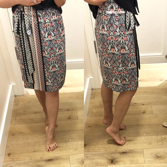 LOFT Kaleidoscope Wrap Skirt, size XXS regular