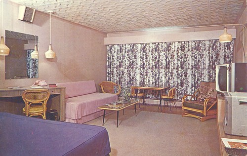 roomview michigan postcard vintage motel explore