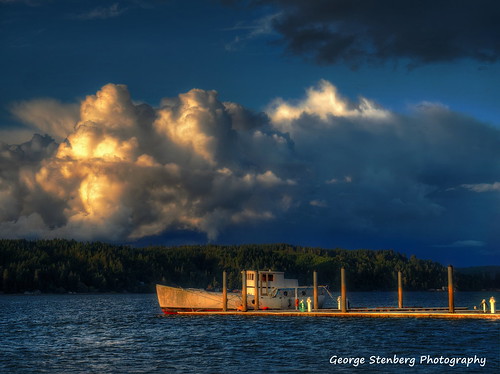 washingtonstate pacificnorthwest hoodcanal boats clouds sunset water docks