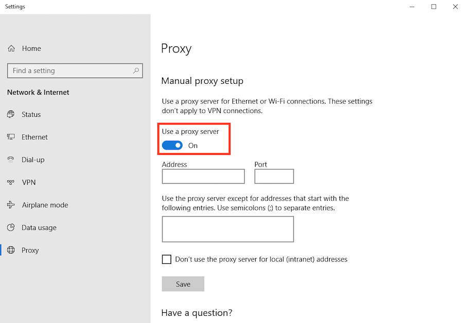 Step 4 how to configure Microsoft Edge browser for proxy servers