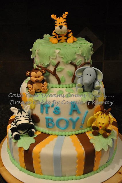 Animal Jungle Themed Cake by Cake Your Dreams Come True ............ Dream Cakes By Connie & Kimmy
