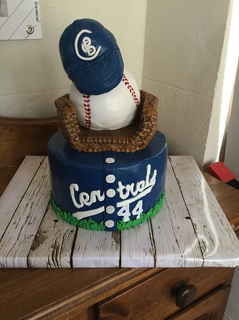 Baseball Inspired 3 and A Bit Tiers Central's Cake from Cakes by Mandy