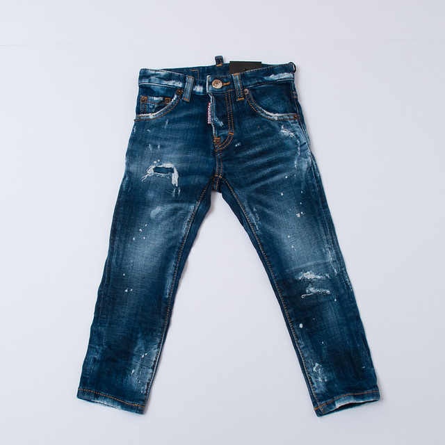 16Y /"DSQUARED2/"  DQ02MD SS 2018 JEANS EFFECT DELAVE FOR KIDS BOY LASTS -50/%