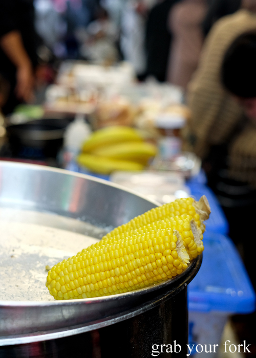 Boiled corn cobs at Lakemba Ramadan Food Festival 2018 on Haldon Street